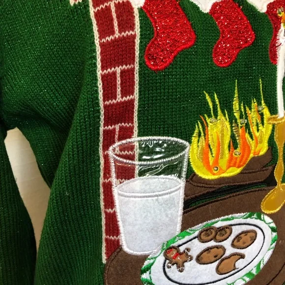 Holiday Hype Christmas Sweater Small Red/Green - Picture 7 of 12
